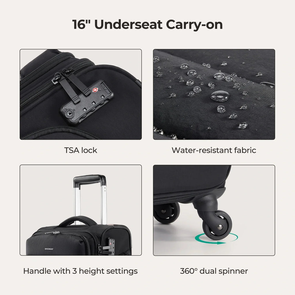 Bagsmart 16" Personal Item Carry on Luggage