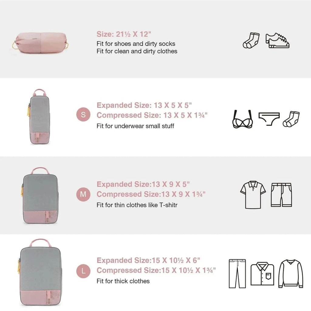 Compression Packing Cubes Part of Faro Travel Set