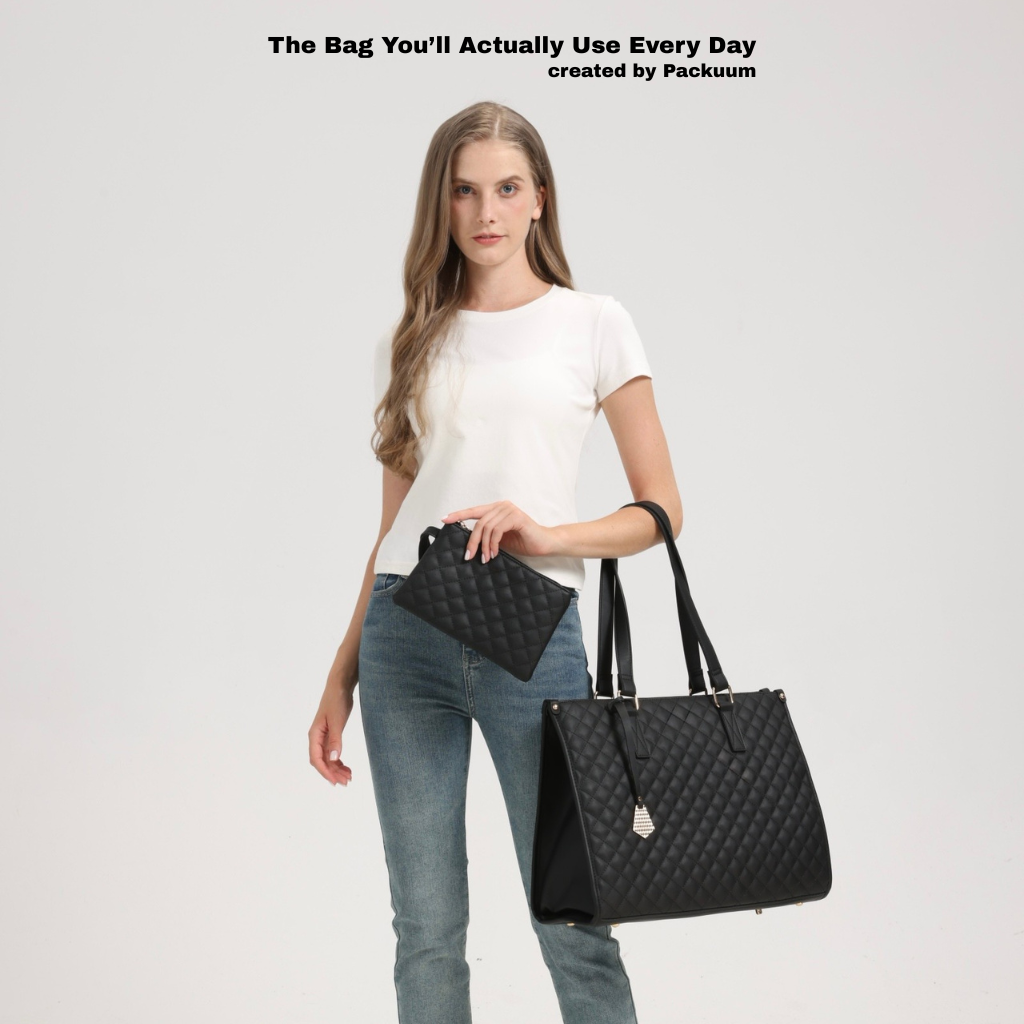 Versatile 3-in-1 Convertible Totebag: Stylish, Waterproof, and Organized